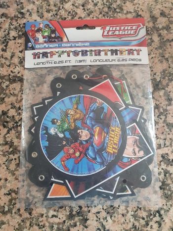 Banderole happy birthday justice league neuf