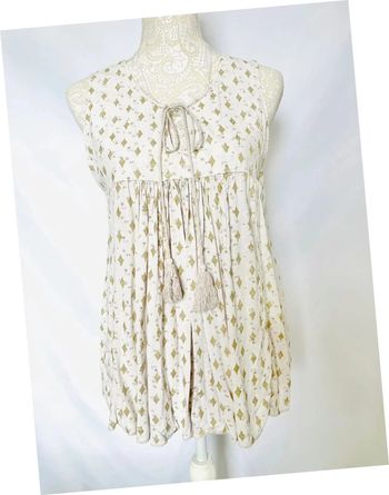 Débardeur tunique doré