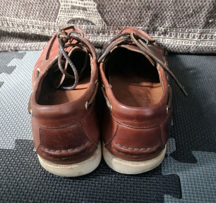 Chaussure bateaux marron cuir 44 - photo numéro 4