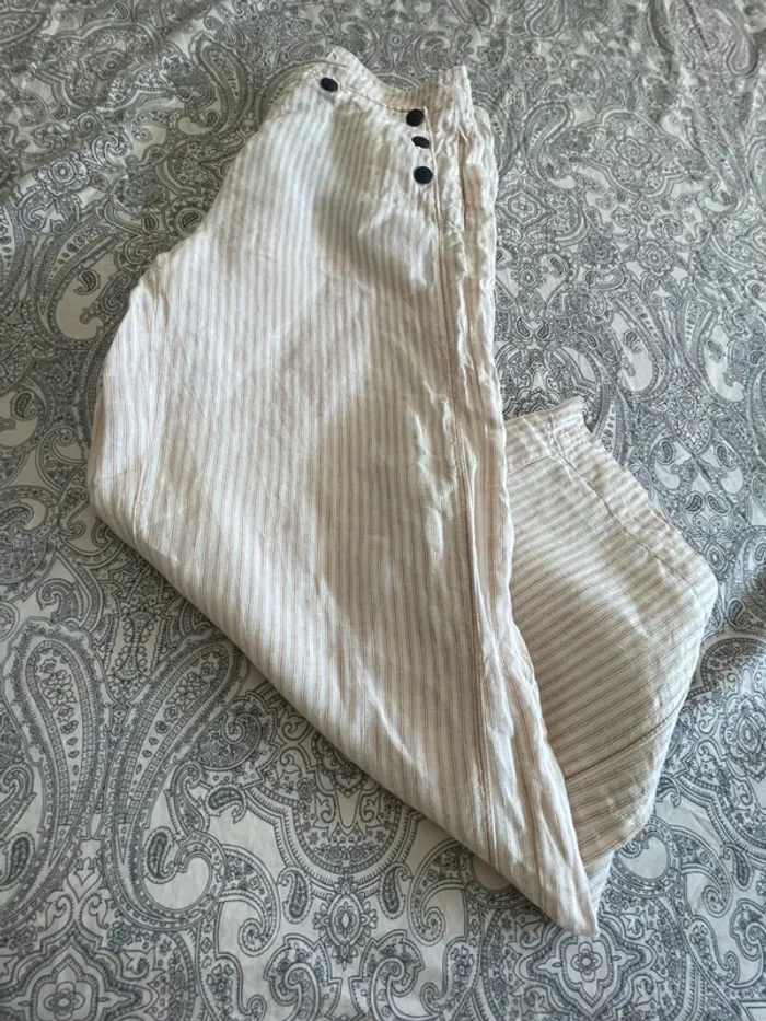Pantalon 100% lin jambes larges Mat de Misaine - photo numéro 2