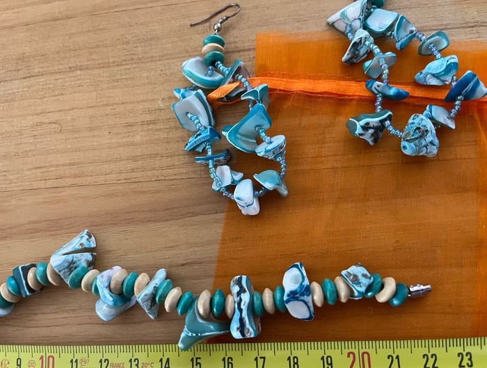 Bracelet + BO Turquoise véritable - Neuf - photo numéro 4
