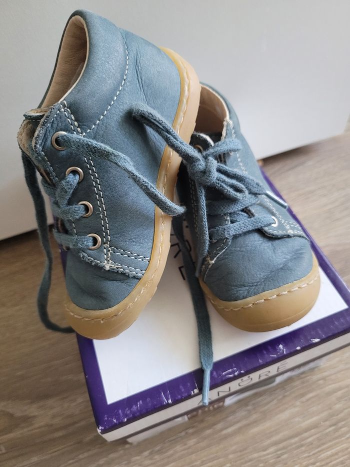 Chaussures en cuir, bleues, André - photo numéro 3