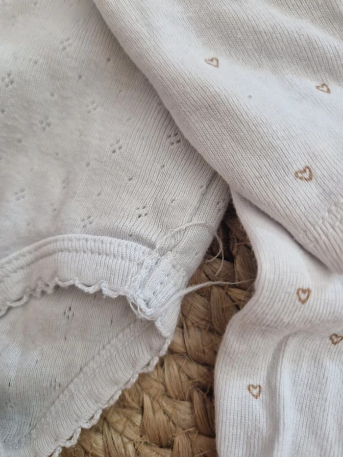 Lot de body blanc à motifs H&M bébé fille 3 mois - photo numéro 2