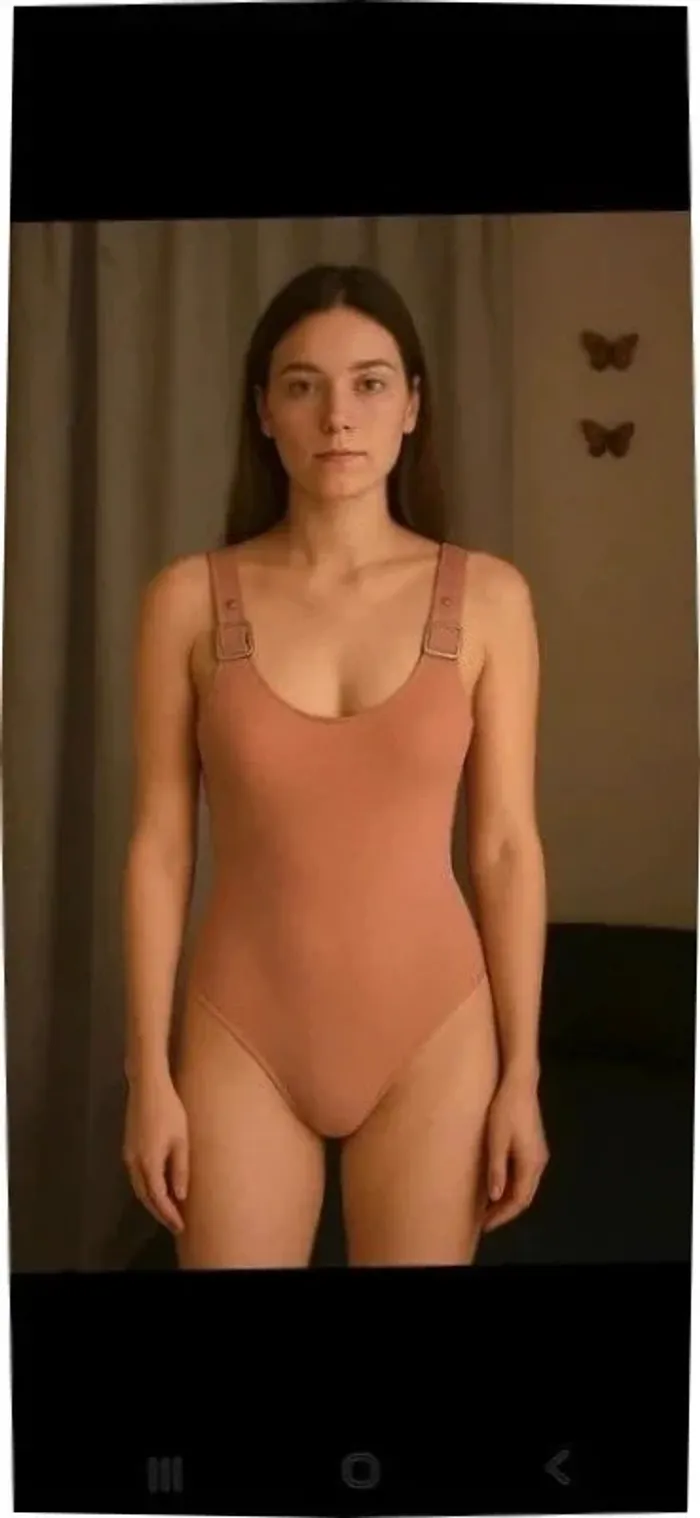 😍 body femme vieux rose M L qualité italienne - photo numéro 3