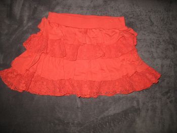 JUPE COURTE A VOLANTS CORAIL FILLE "ORCHESTRA" - 10 ANS - n°02