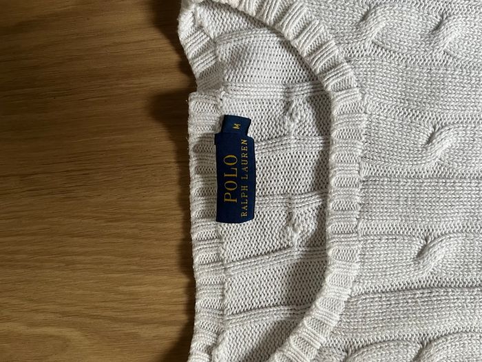 Torsadé Ralph Lauren Blanc Logo Bleu Foncé - photo numéro 4