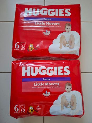 60 couches huggies pants taille 6