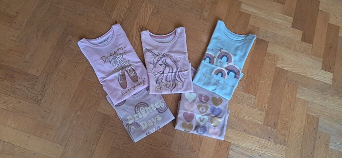 Neufs lot 5 T-shirts longues manches 116cm - photo numéro 2