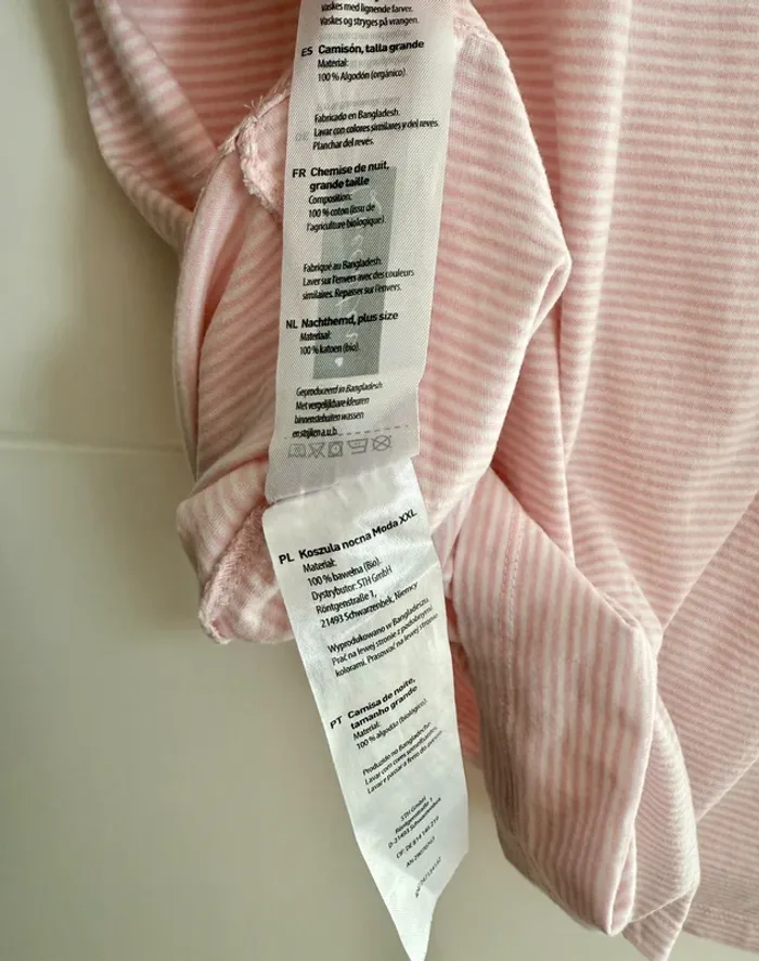 Robe de chambre femme rose rayures 44 50 Bademantel coton Dressing gown bata Vestaglia Kamerjas - photo numéro 5