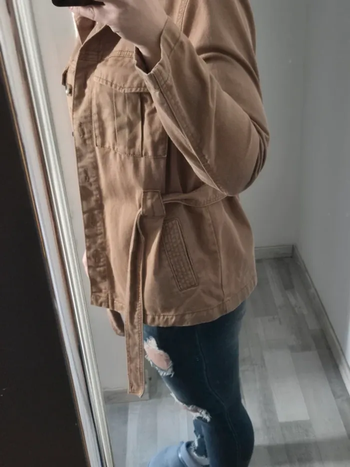 Veste en jean marron - photo numéro 3