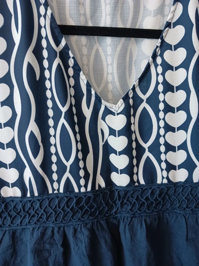 Tunique bleue blanche Taille XXL44 - photo numéro 2