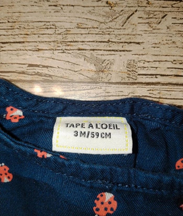 Jolie tunique blouse manches longues fille 3 mois TAO - photo numéro 5