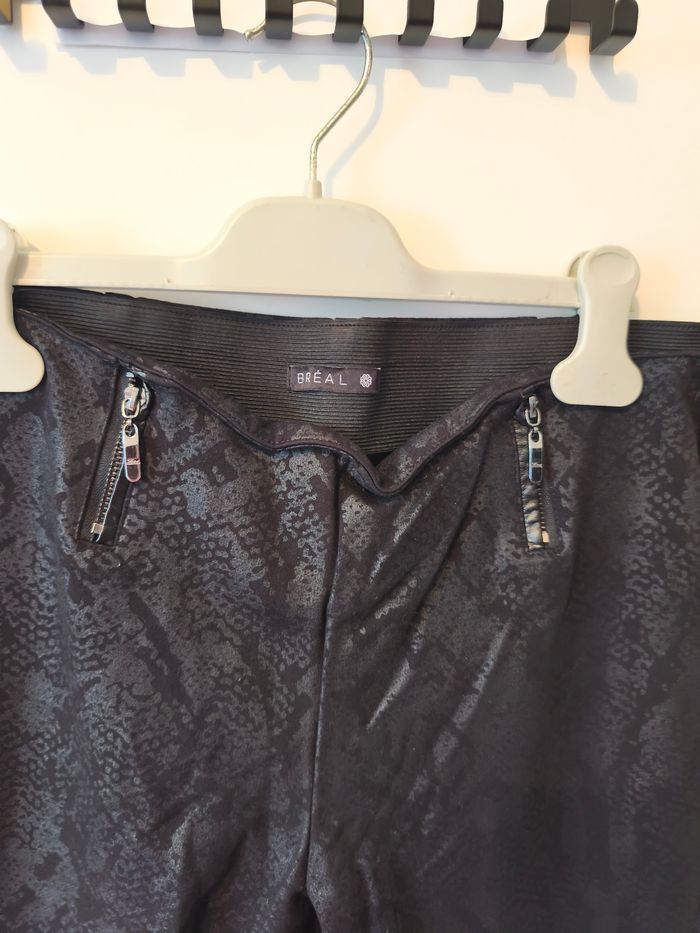 PANTALON BREAL SIMILI CUIR ET TISSU - photo numéro 3