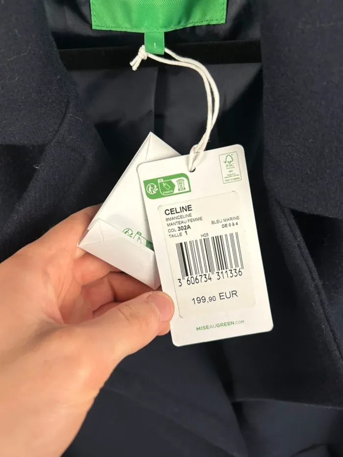 Manteau long Marine Mise au Green T.1 / S neuf - photo numéro 3