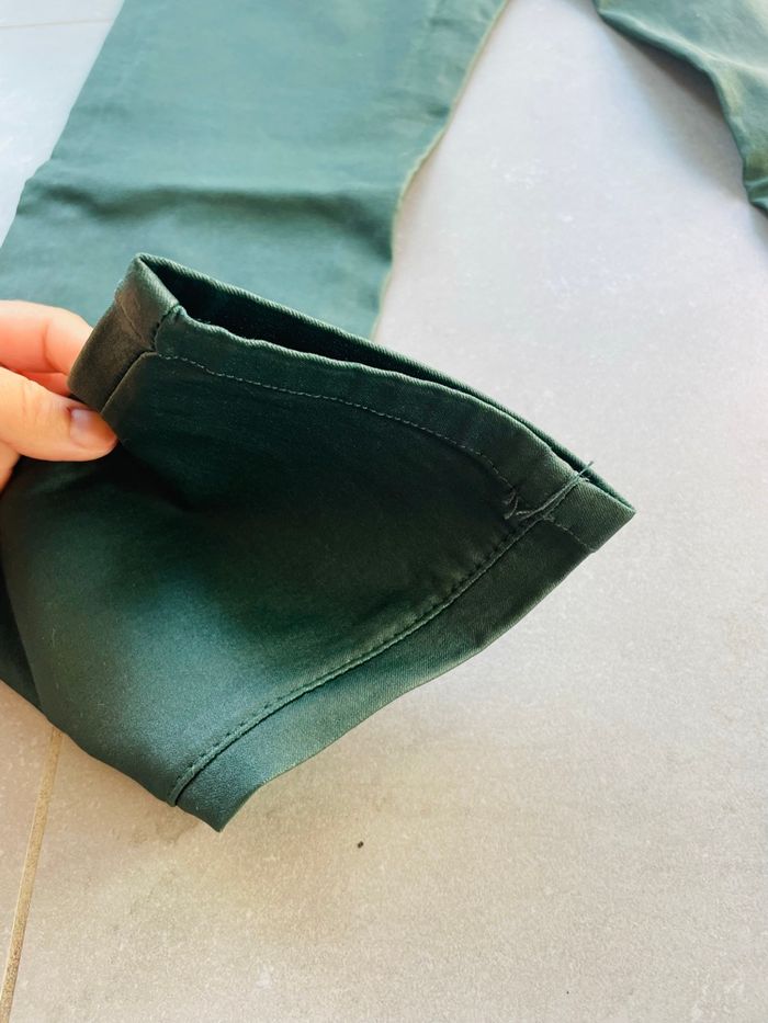 Pantalon hiver slim effet huilé vert - photo numéro 8