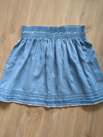 Jupe bleu + dentelle taille 38