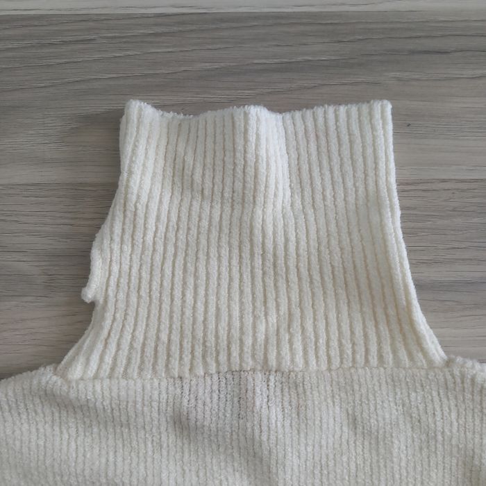 Pull à col roulé femme blanc Ici et Maintenant taille M - photo numéro 2