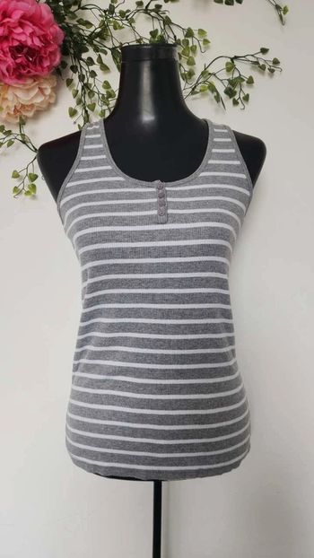 Débardeur à rayures gris et blanc 🎀 Taille M 🎀