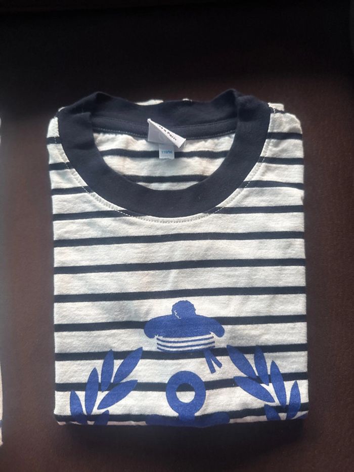 Lot n’3 de 2 T-shirts MC Petit Bateau garçon 5 ans - photo numéro 2