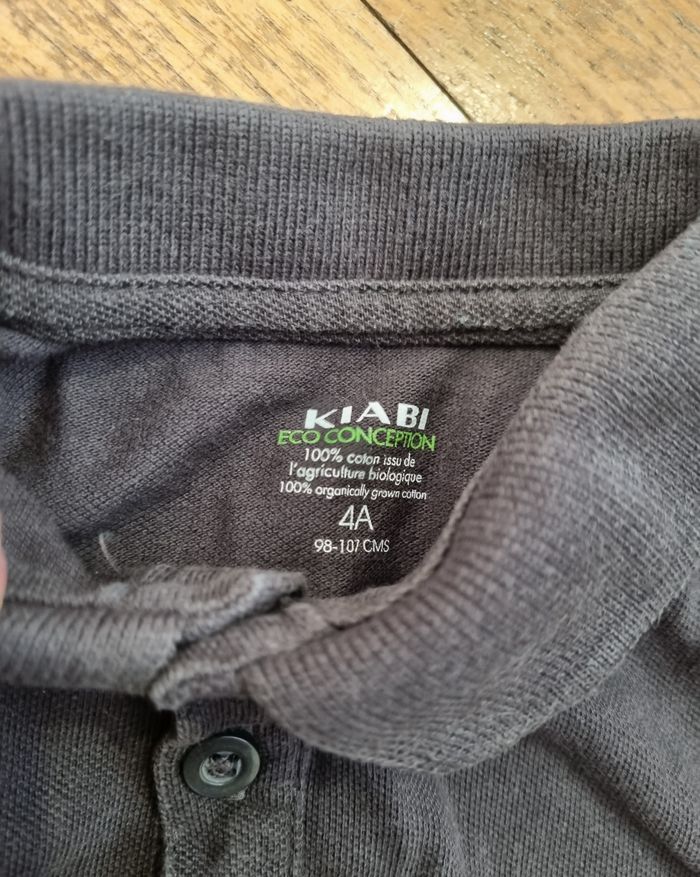 polo manche courte noir kiabi taille 4 ans - photo numéro 2