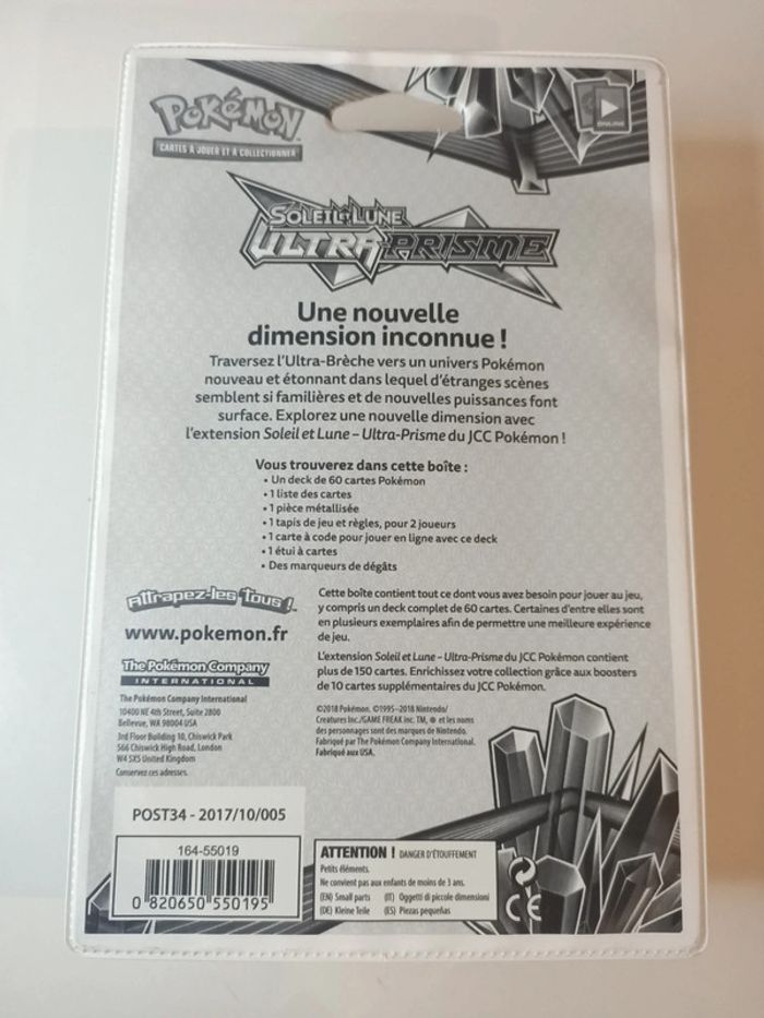 Deck cartes pokemon soleil et lune ultra prisme pingoleon neuf sous blister - photo numéro 2