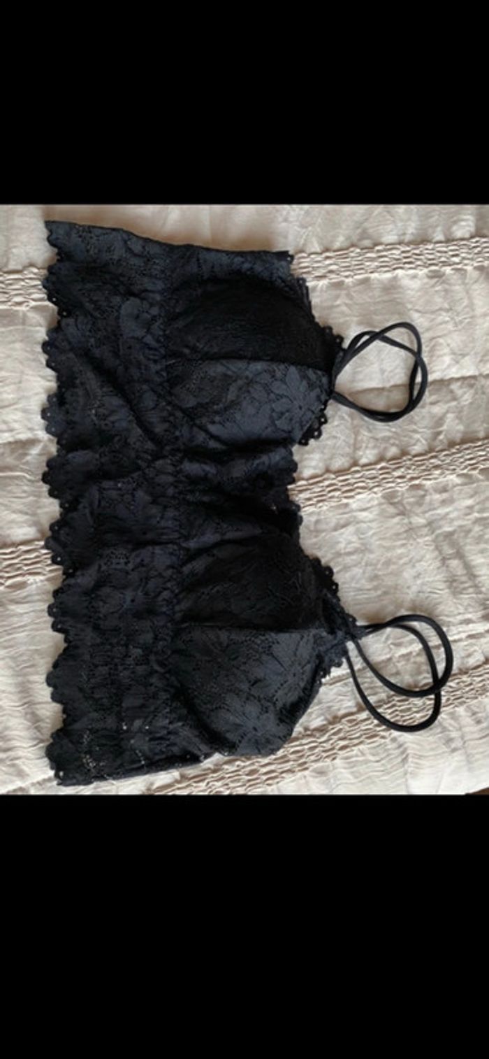 Bustier en dentelle, noir, taille XL, comme neuf