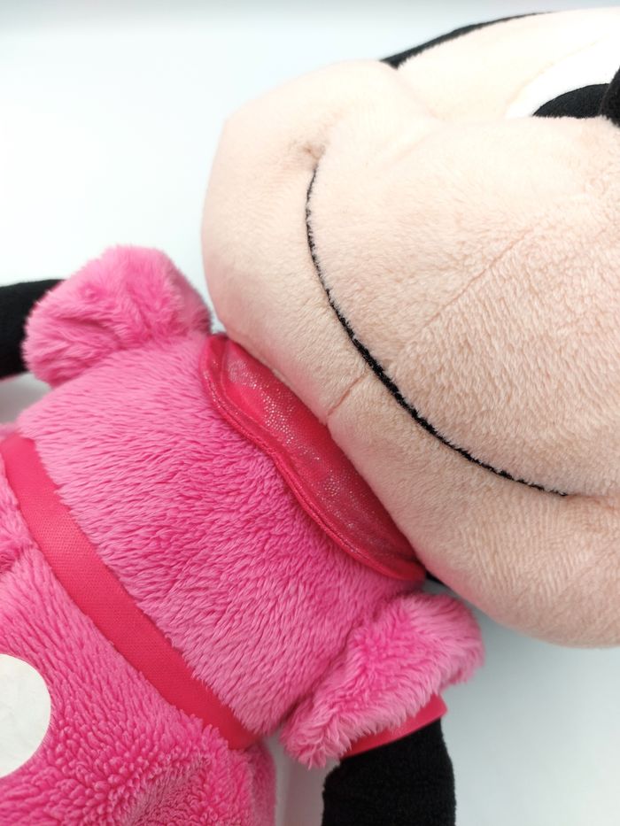 Grande peluche souris Minnie 55 cm Disney Nicotoy robe rose pois blanc doudou - photo numéro 7