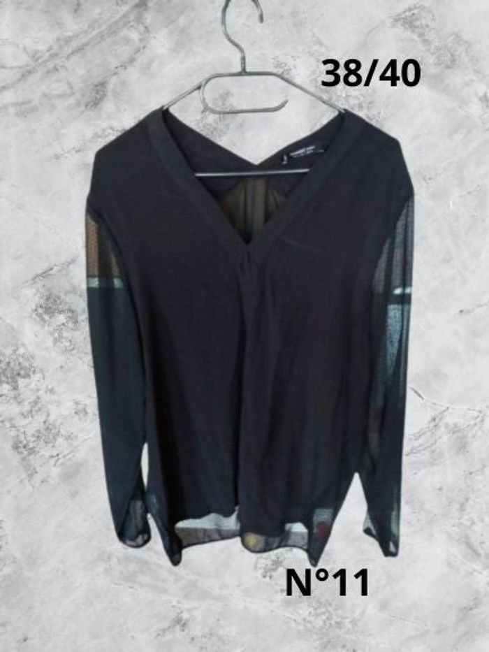 N°11 Blouse noir T38/40. Mango.