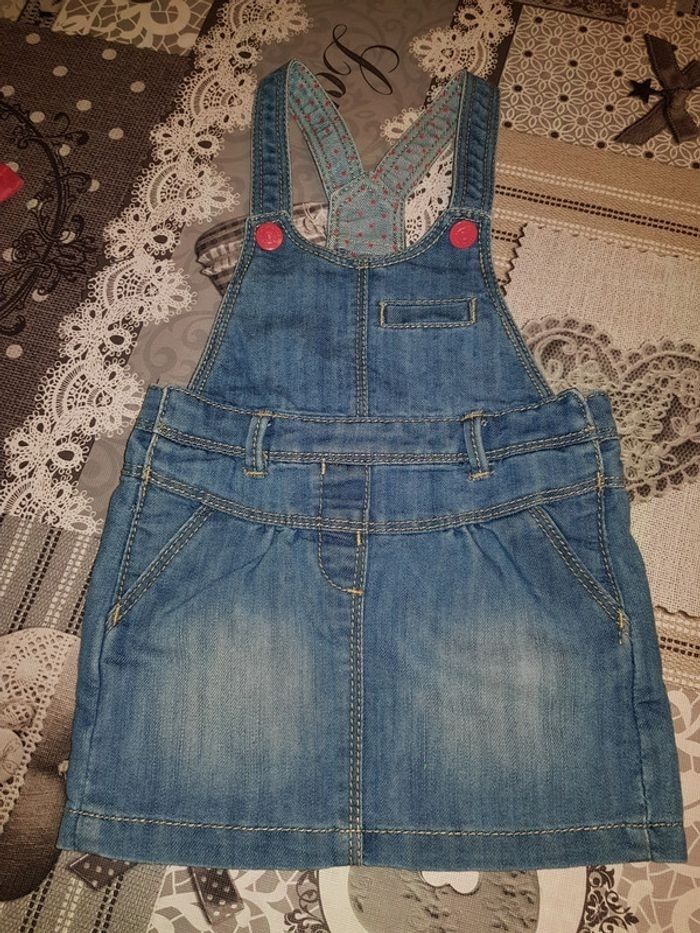 Ensemble robe en jean + pull + collant 12 mois TAO - photo numéro 3