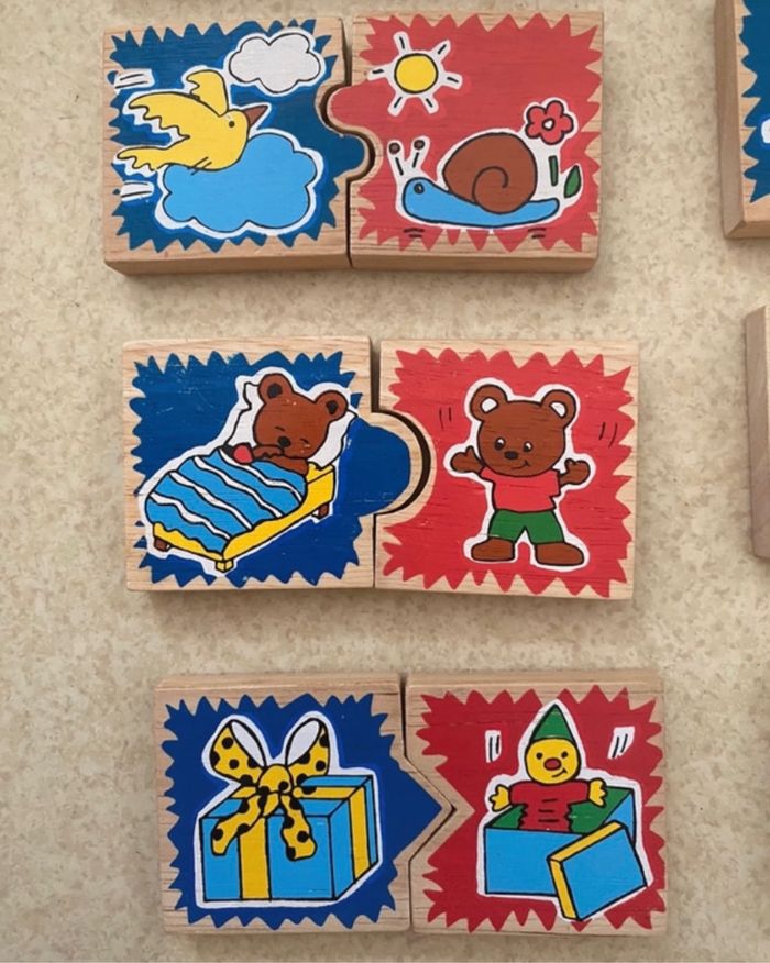 Puzzle en bois lés contraires et formes 24 pièces - photo numéro 5