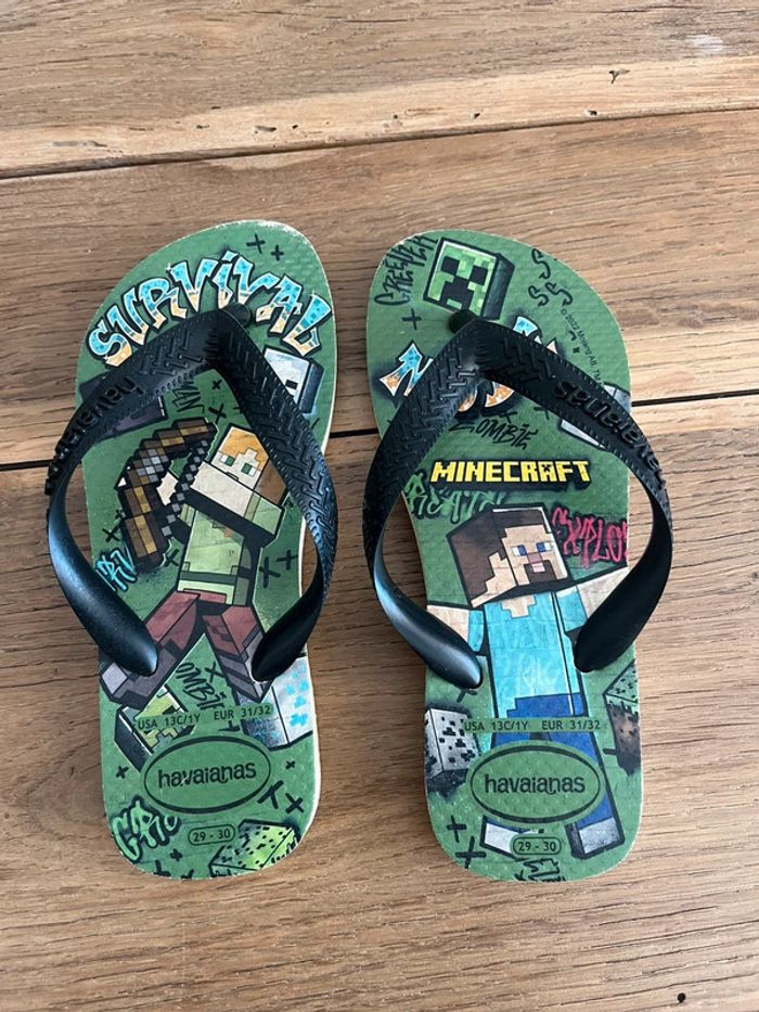 Tongs minecraft Havaianas - photo numéro 2