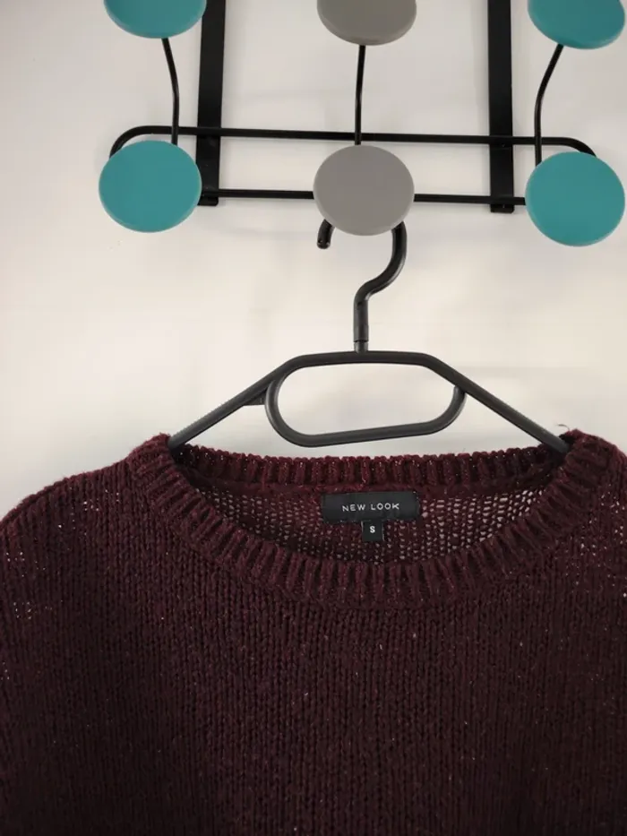 pull bordeaux taille S - photo numéro 3
