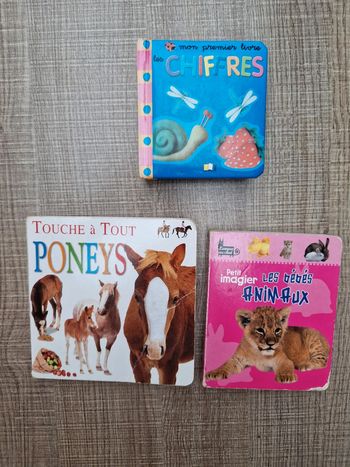 Lot de 3 livres pour bébé en bon état