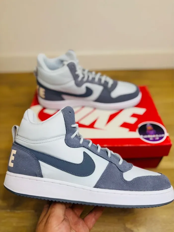 Nike Court Borough Mid PRM Armory Blue Pure Platinum T44