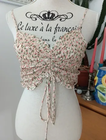 Crop top Zara imprimé floral taille M