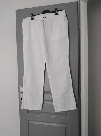 Pantalon blanc lin