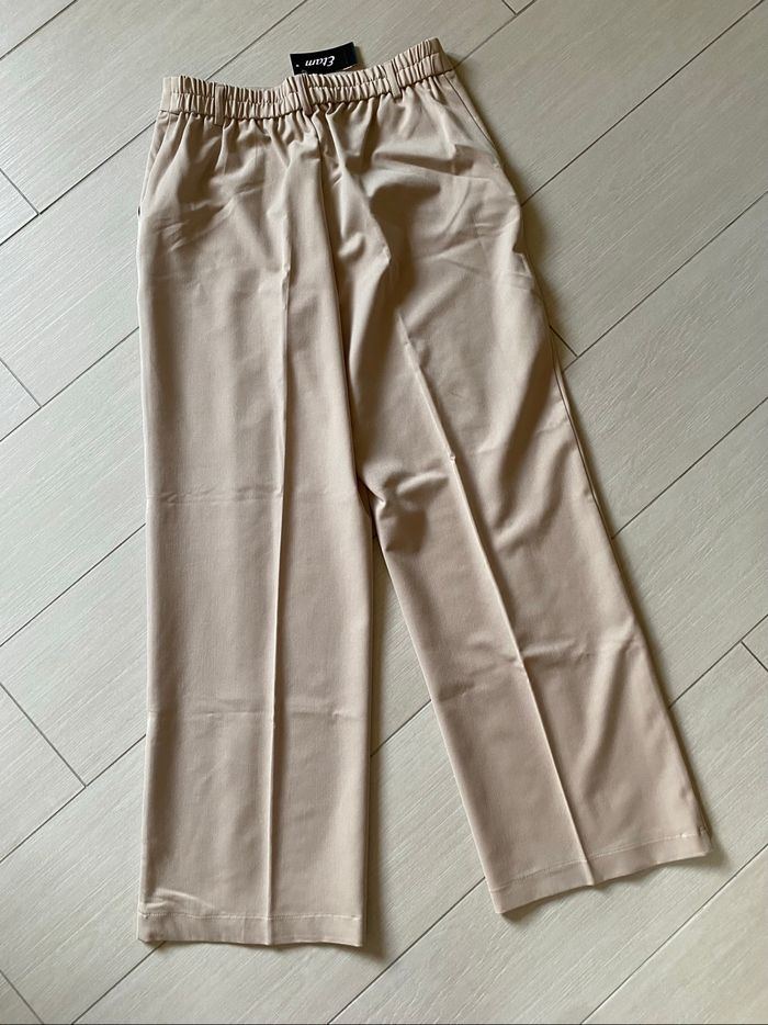 Etam pantalon large beige 40 - photo numéro 3
