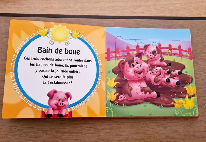 Livre puzzle une journée à la ferme en très bon état - photo numéro 4