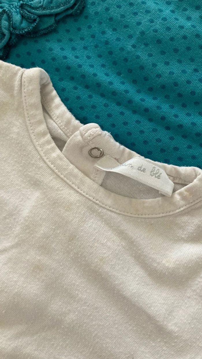 Lot ensemble vêtement bébé fille 6 mois haut pull sweat tee shirt garde robe - photo numéro 8
