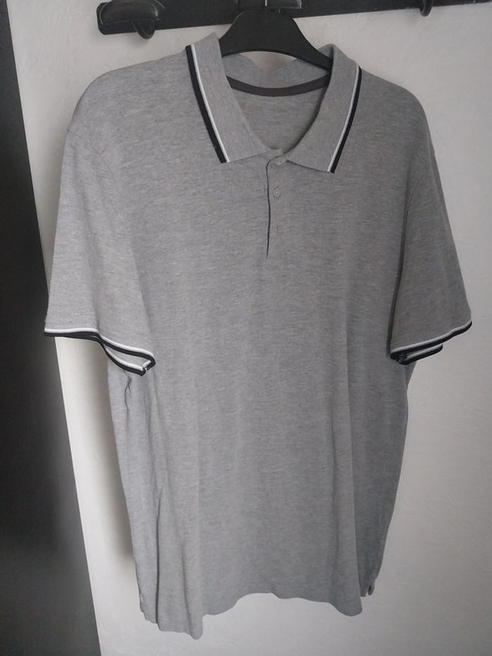 Polo gris Man homme T 3XL manche courte