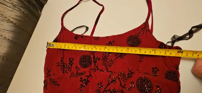 Robe rouge motif noir - photo numéro 6