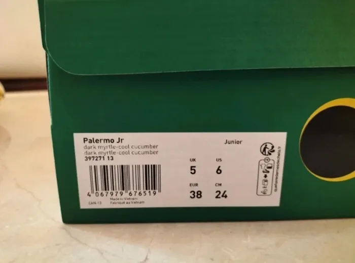 Baskets Puma Palermo neuves vert sapin / vert foncé - vert anis - photo numéro 3