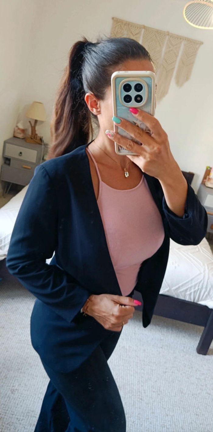 Veste blazer noir 123 Un Deux Trois 40 classe chic - photo numéro 3