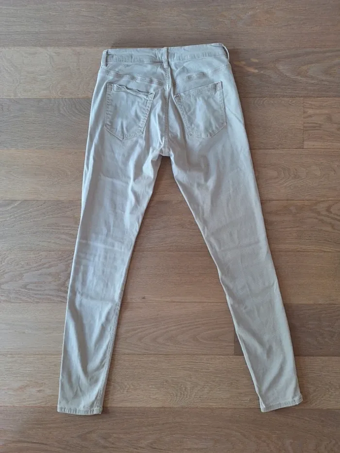 Pantalon jean skinny beige Esprit M femme 29/32 - photo numéro 6