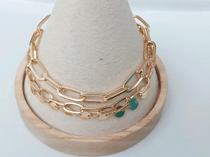 Lot 3 bracelets chaîne doré tendance – look chic et stylé - photo numéro 4