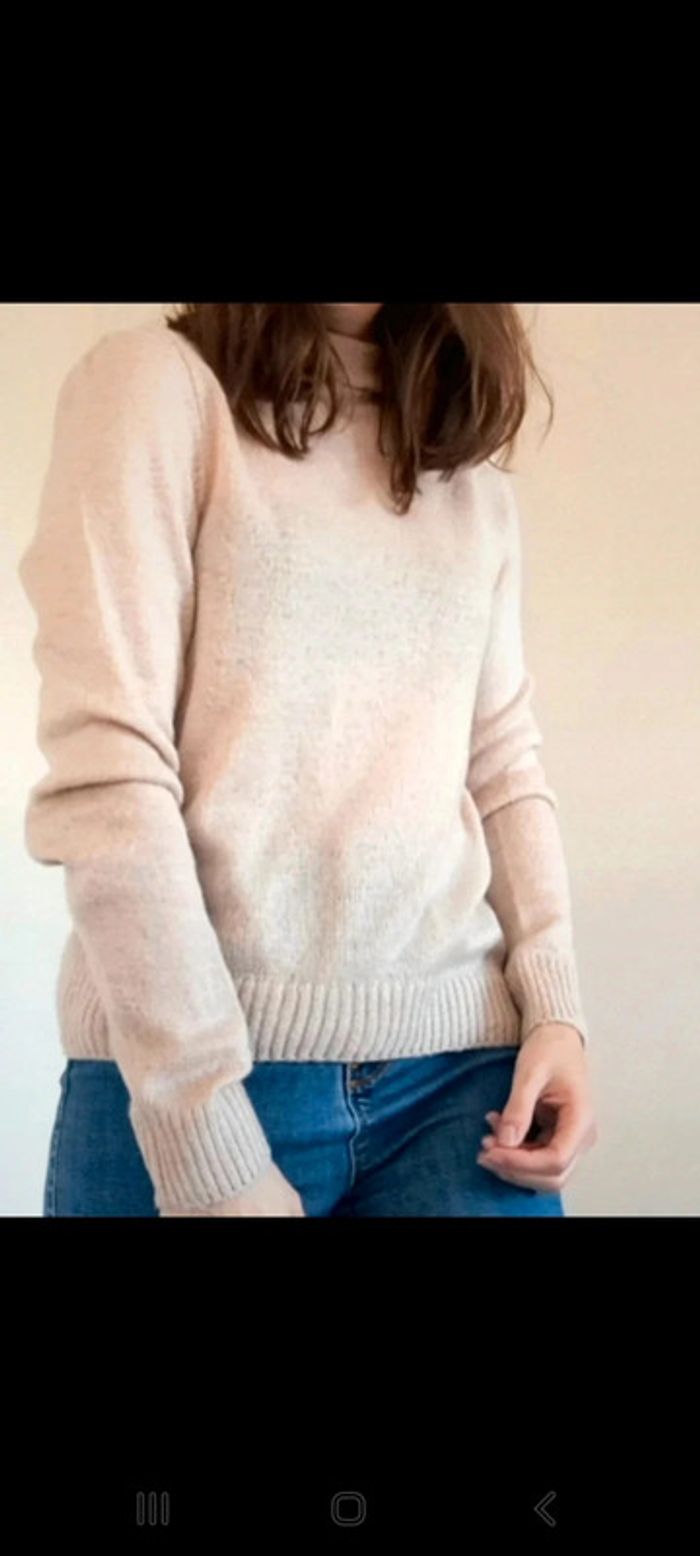 Pull rose avec nœud au dos Mango taille S - photo numéro 2