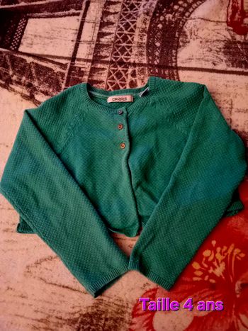 Boléro vert turquoise en 4 ans Okaidi