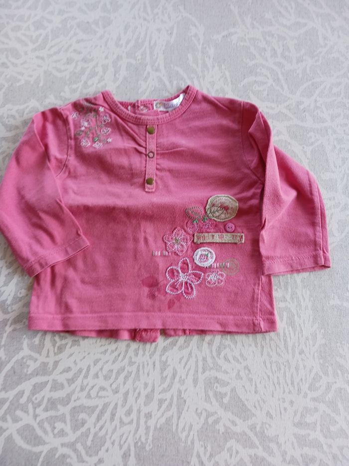 Lot 3 t shirt ml 6 mois fille - photo numéro 2