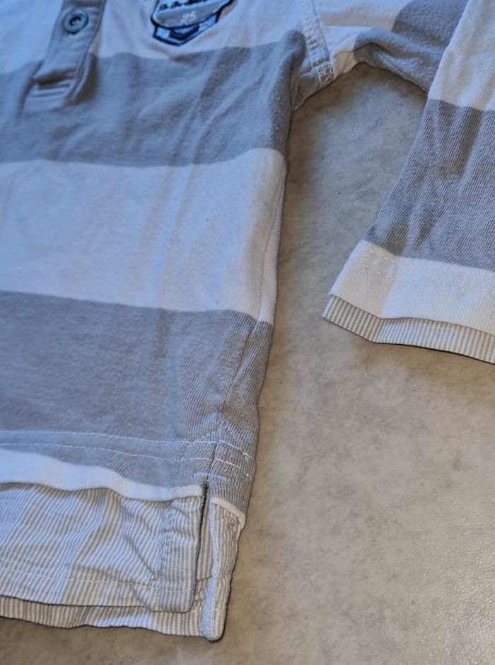 t-shirt chemise rayures polo garçon 3 ans - photo numéro 4