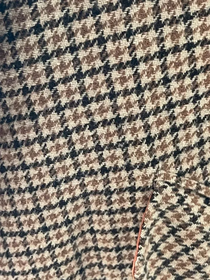 🍍 Manteau à motif pied de poule marron M - photo numéro 7